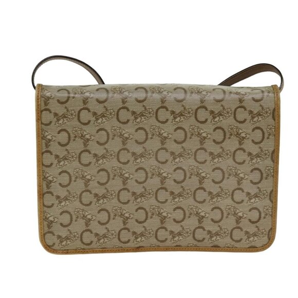 CELINE C Macadam Canvas Shoulder Bag Beige - Picture 2 of 16